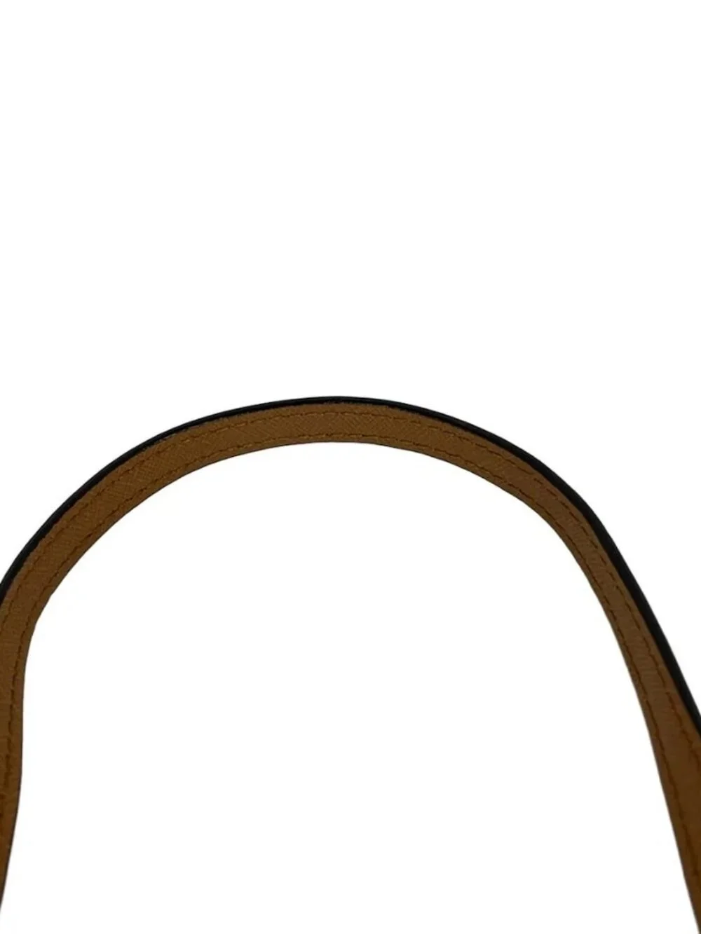 MICHAEL KORS White Light Brown PVC Shoulder Bag